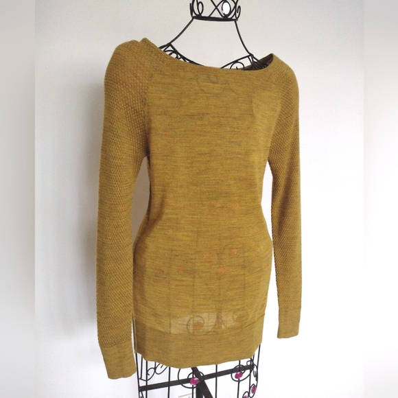 Ann Taylor Loft Fine Knit Yellow Gold | Green Jewel-Tone Sweater XS - Picture 13 of 13